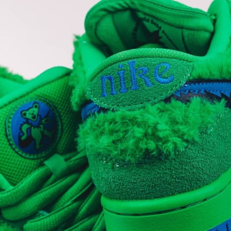 Overkicks - Nike SB Dunk Low Grateful Dead Bears Green (CJ5378-300) - detalle lateral interior