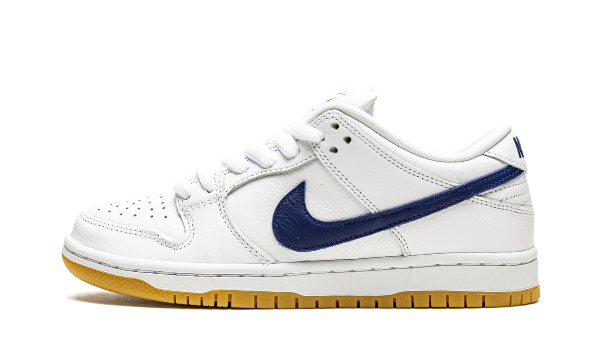 Overkicks - Nike SB Dunk Low Orange Label White Navy (CZ2249-100) - vista lateral