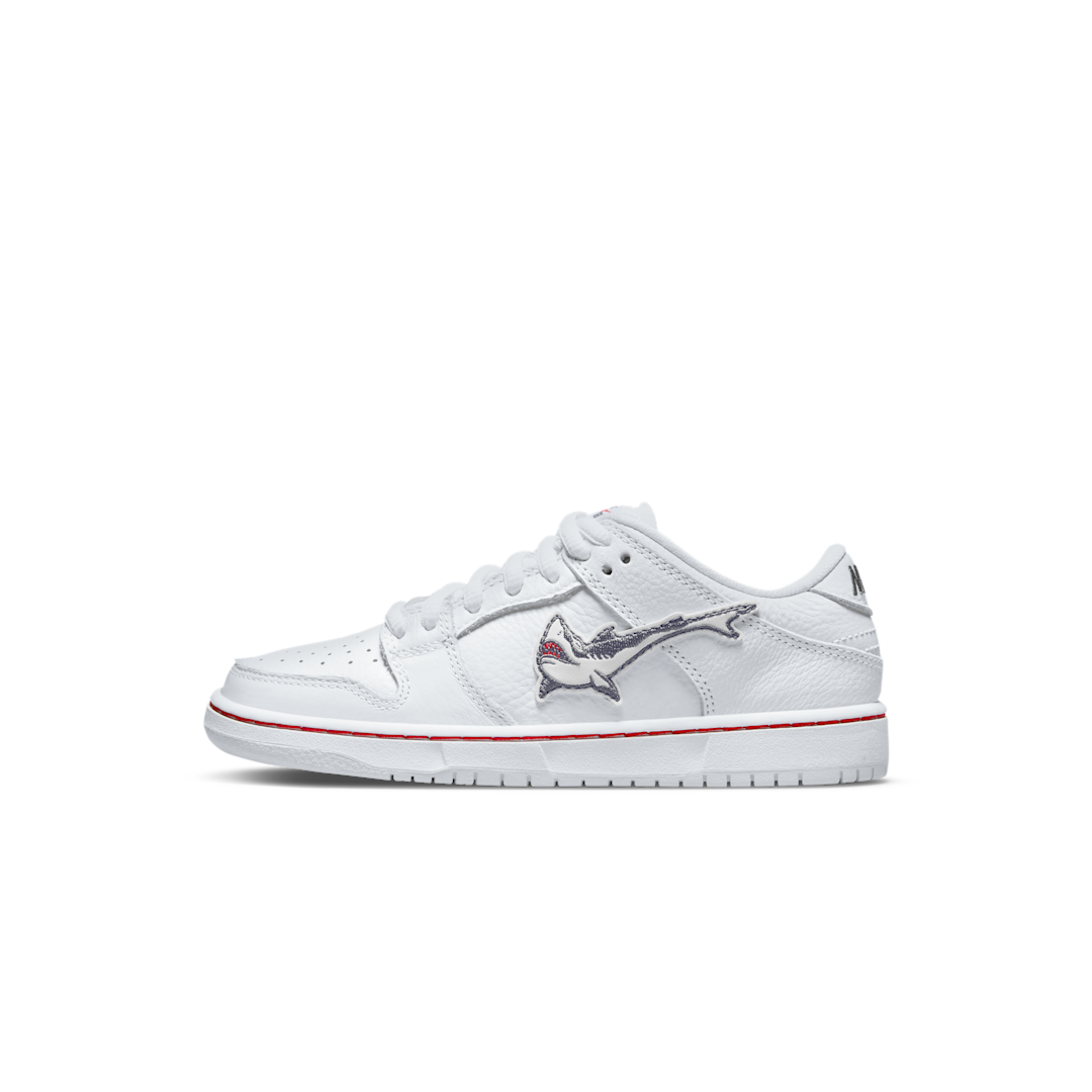 Overkicks - Nike SB Dunk Low Oski Great White (PS) (DJ3758-105) - vista lateral