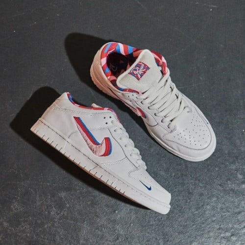 Overkicks - Nike SB Dunk Low Parra (CN4504-100) - detalle talón
