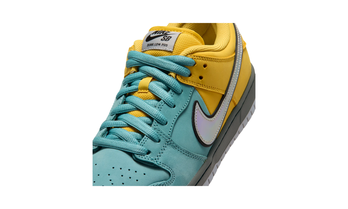 Overkicks - Nike SB Dunk Low Pro Muni Lightning Denim Turquoise (IR1888-700) - detalle lateral interior