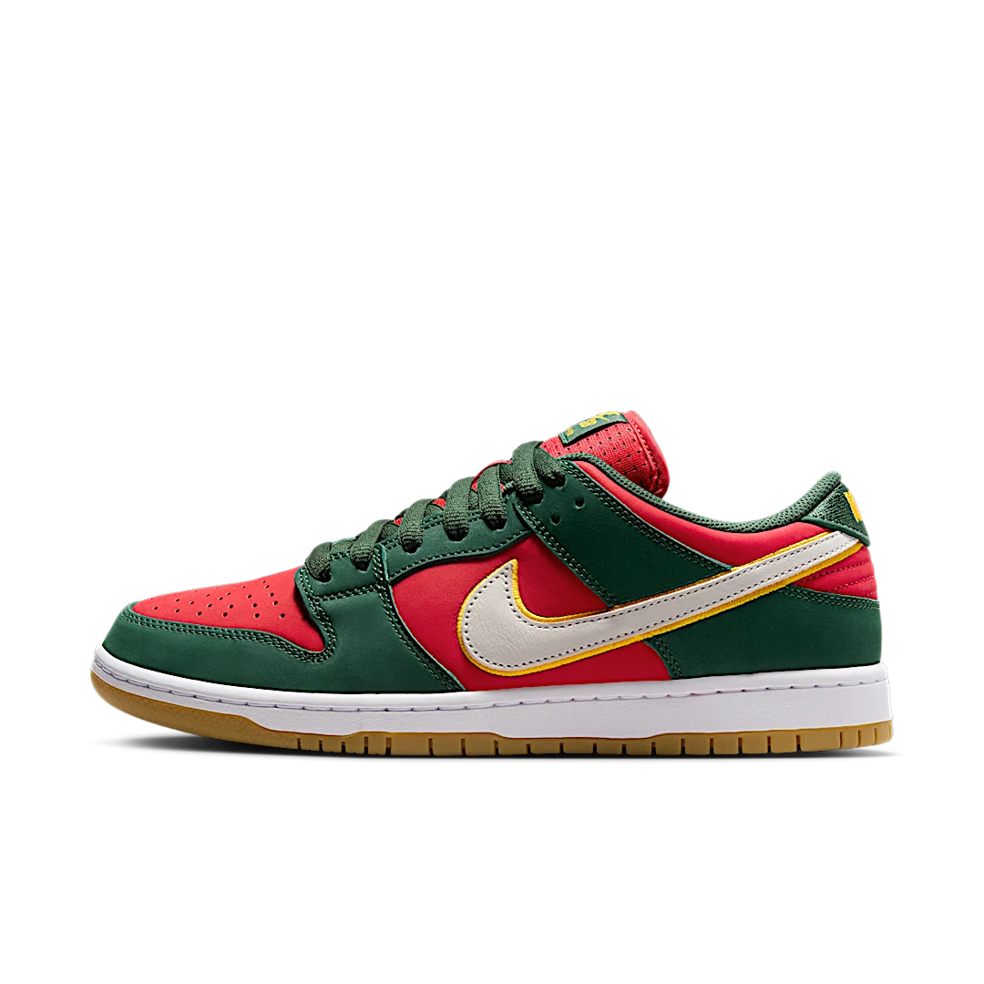 Overkicks - Nike SB Dunk Low Pro PRM Seattle Supersonics (FZ1287-300) - vista lateral