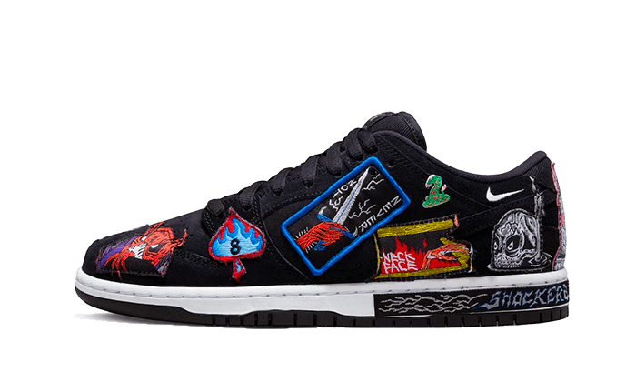 Overkicks - Nike SB Dunk Low Pro QS Neckface (DQ4488-001) - vista lateral
