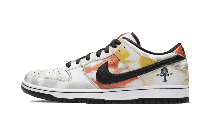 Overkicks - Nike SB Dunk Low Raygun Tie-Dye White (BQ6832-101) - vista lateral