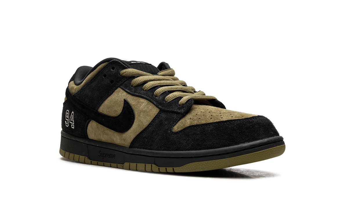 Overkicks - Nike SB Dunk Low Supreme 94 Camper Green (HQ8487-300) - detalle lateral interior