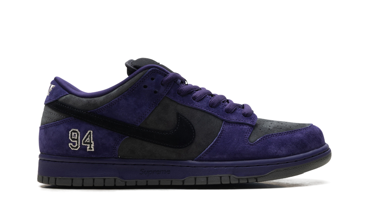 Overkicks - Nike SB Dunk Low Supreme 94 Ink (HQ8487-500) - detalle talón