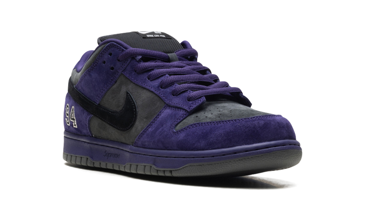 Overkicks - Nike SB Dunk Low Supreme 94 Ink (HQ8487-500) - detalle lateral interior