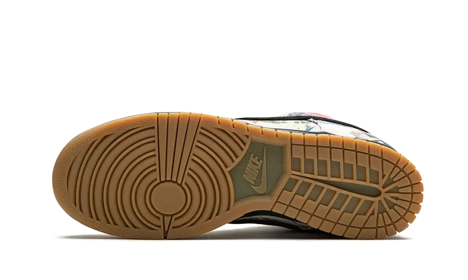 Overkicks - Nike SB Dunk Low Supreme Rammellzee (FD8778-001) - detalle suela