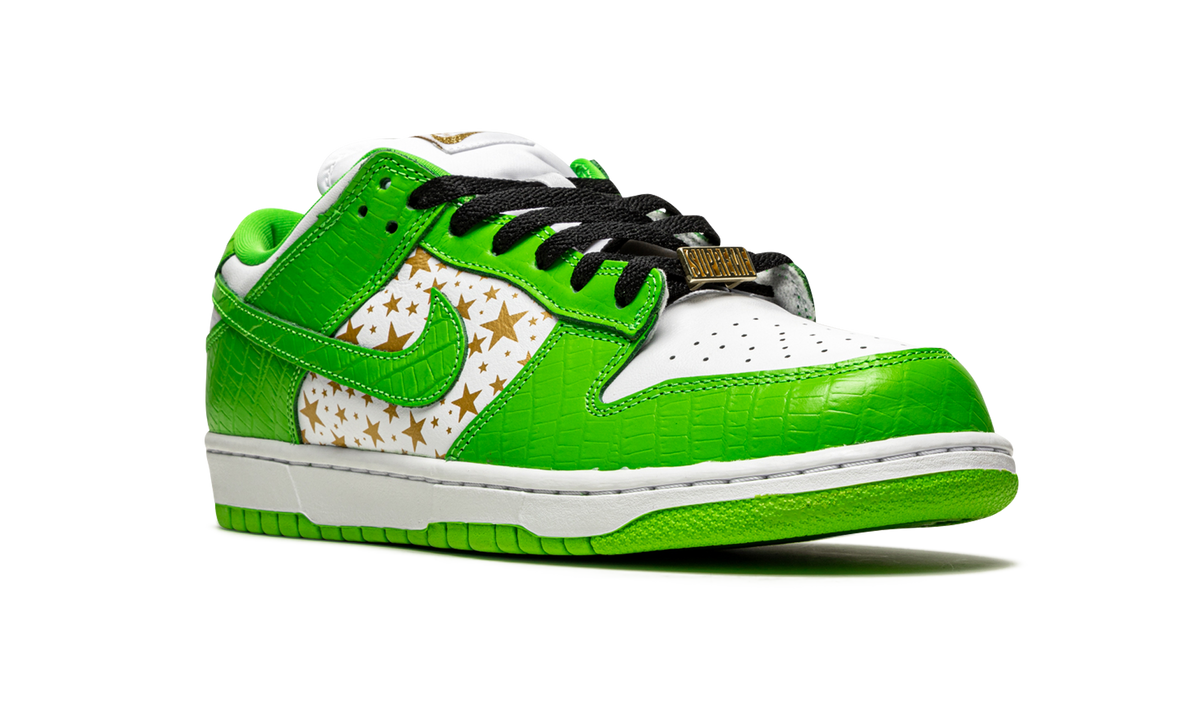 Overkicks - Nike SB Dunk Low Supreme Stars Mean Green (2021) (DH3228-101) - detalle lateral interior