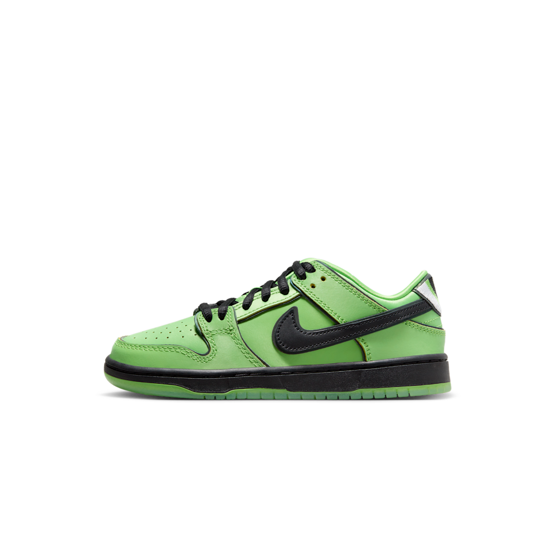 Overkicks - Nike SB Dunk Low The Powerpuff Girls Buttercup (PS) (FZ8832-300) - vista lateral