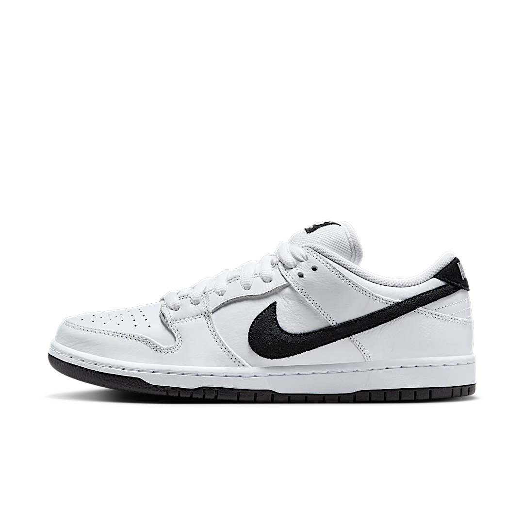 Overkicks - Nike SB Dunk Low White Black (HF3704-100) - vista lateral