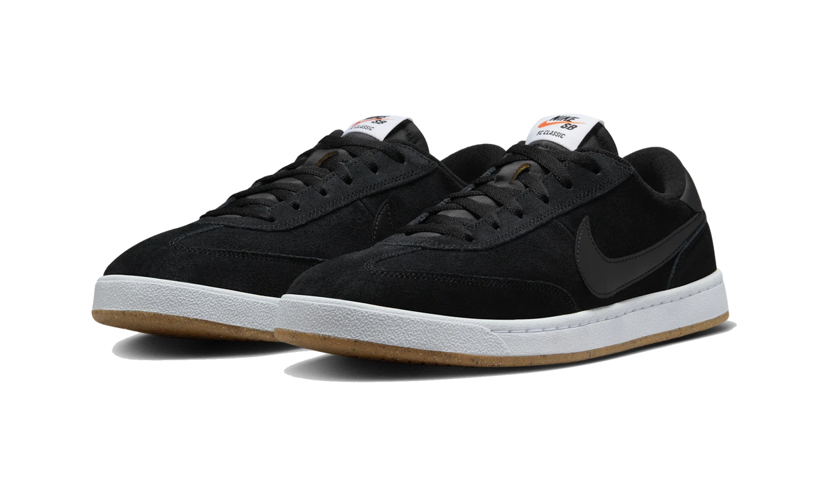 Overkicks - Nike SB FC Classic Black White Vivid Orange (909096-001) - vista trasera