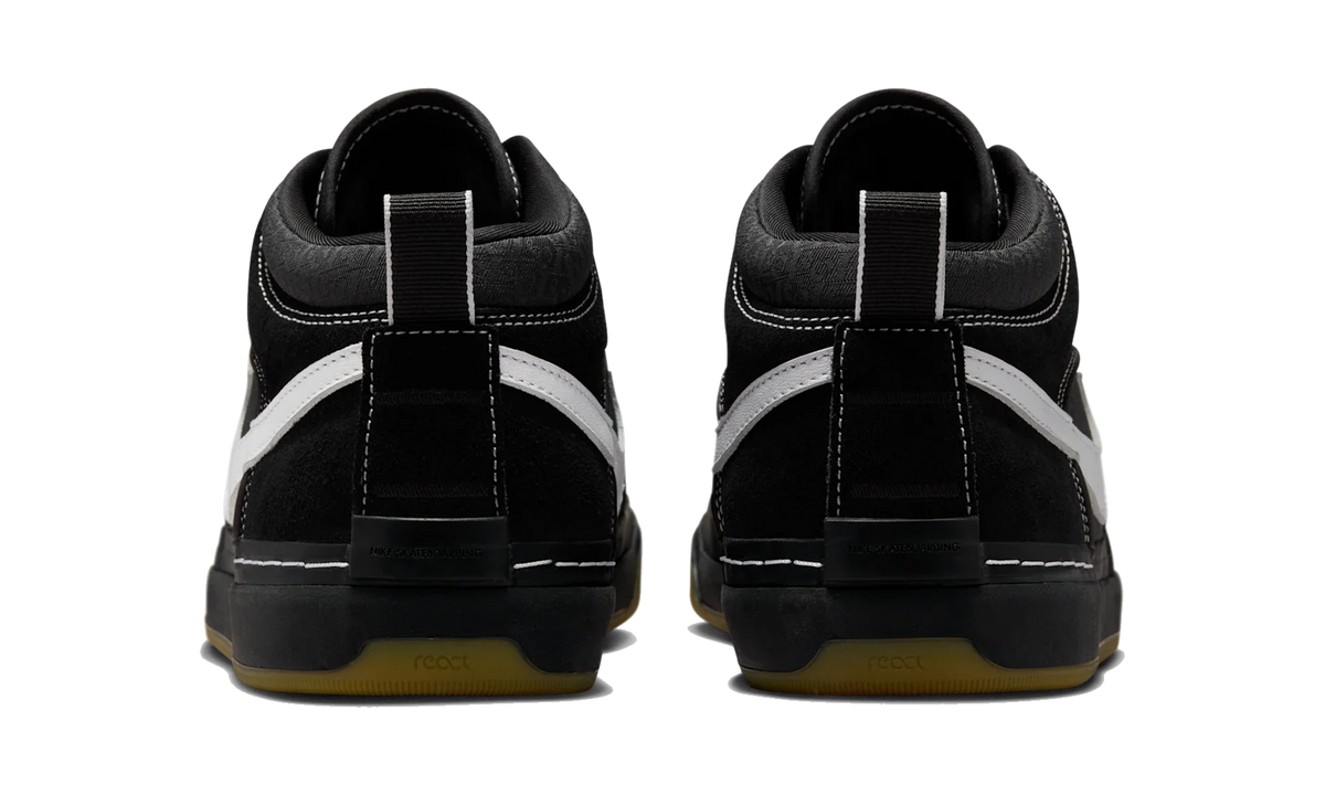 Overkicks - Nike SB React Leo Black Gum (DX4361-005) - detalle talon