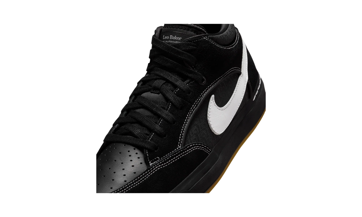 Overkicks - Nike SB React Leo Black Gum (DX4361-005) - detalle lateral interior