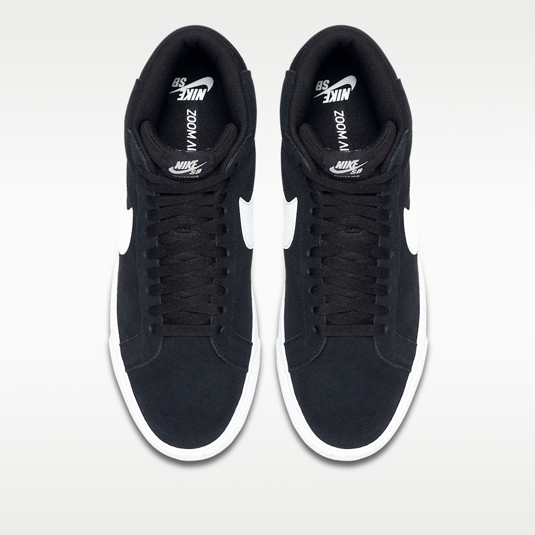 Overkicks - Nike SB Zoom Blazer Mid Black White (864349-002) - par completo