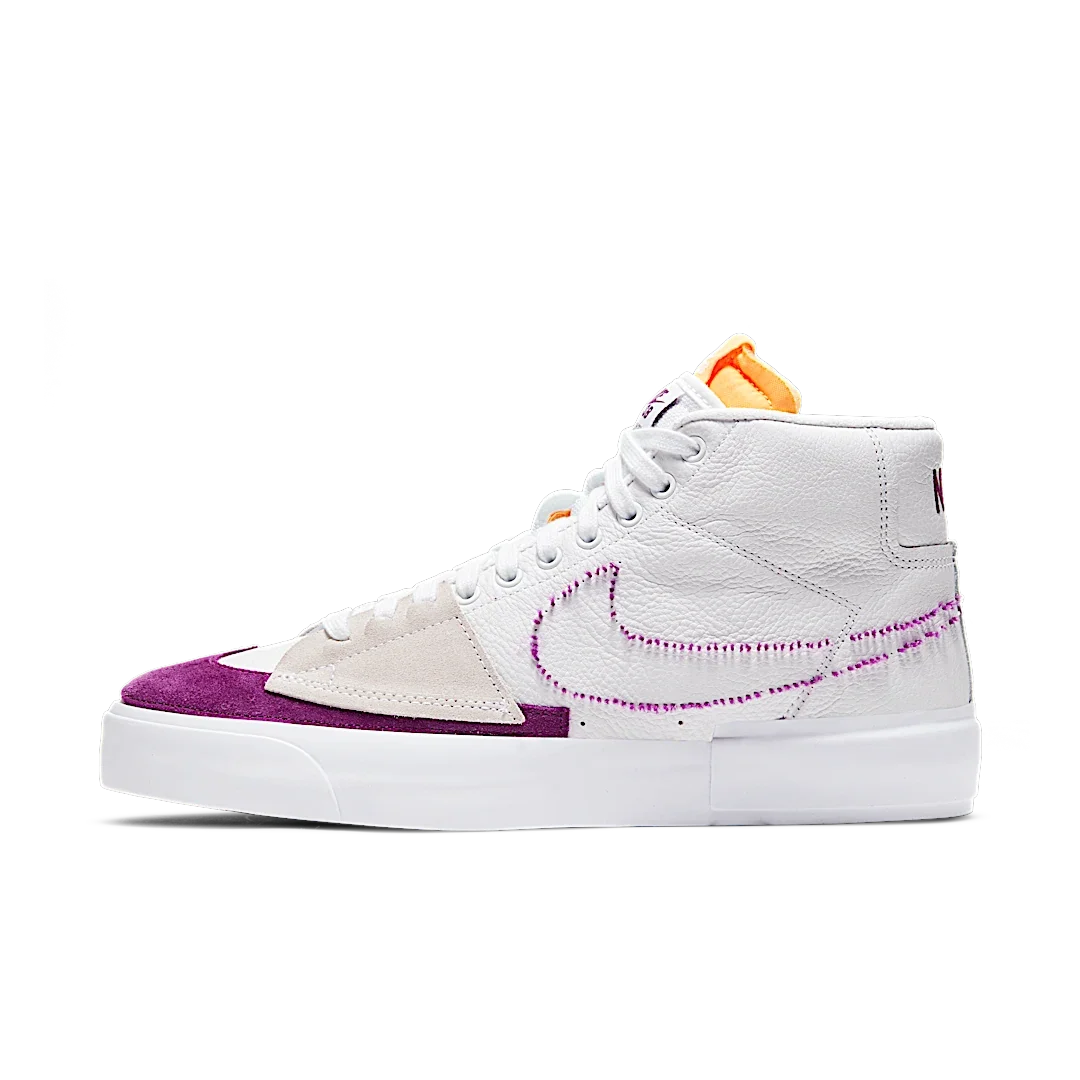 Overkicks - Nike SB Zoom Blazer Mid Edge Lakers (DA2189-100) - vista lateral