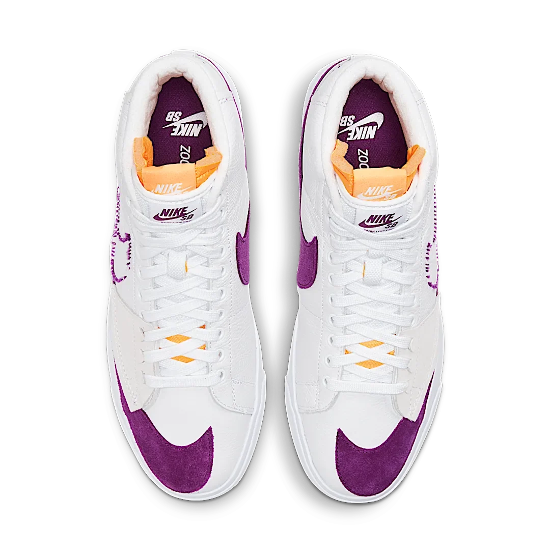 Overkicks - Nike SB Zoom Blazer Mid Edge Lakers (DA2189-100) - par completo