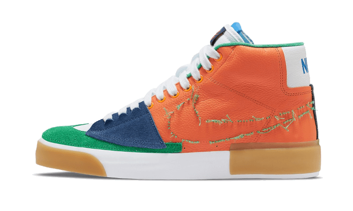 Overkicks - Nike SB Zoom Blazer Mid Edge Safety Orange University Gold (DA2189-800) - vista lateral
