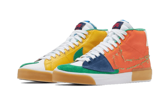 Overkicks - Nike SB Zoom Blazer Mid Edge Safety Orange University Gold (DA2189-800) - vista trasera