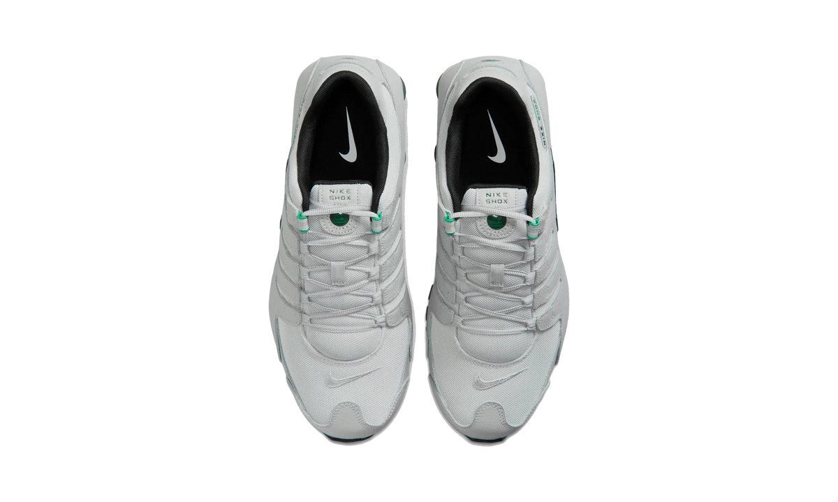 Overkicks - Nike Shox NZ Grey Fog Stadium Green Black (IQ8263-001) - vista superior