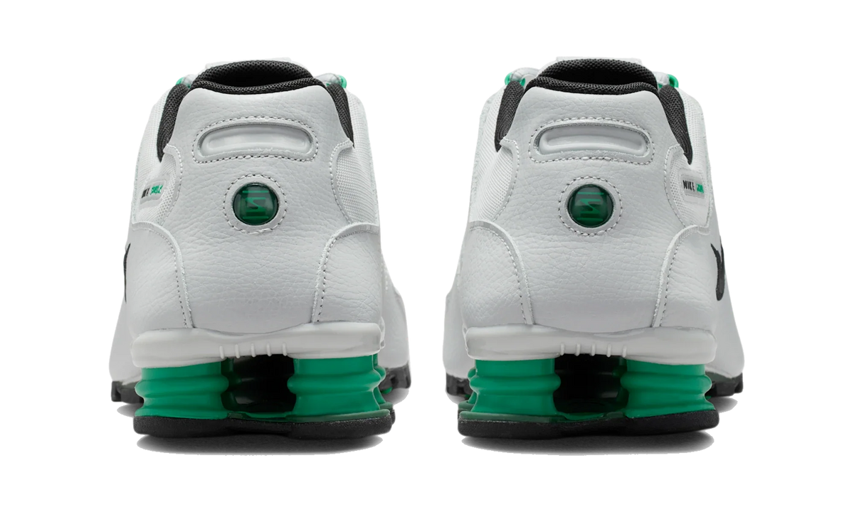 Overkicks - Nike Shox NZ Grey Fog Stadium Green Black (IQ8263-001) - detalle talon