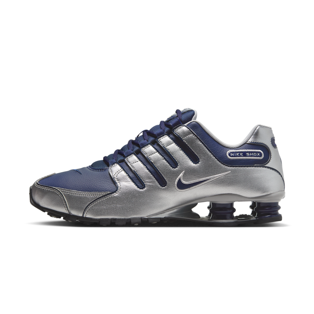 Overkicks - Nike Shox NZ Midnight Navy Metallic Silver (378341-402) - vista lateral