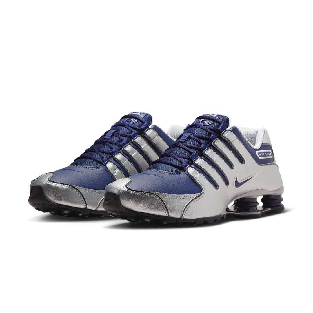 Overkicks - Nike Shox NZ Midnight Navy Metallic Silver (378341-402) - vista trasera