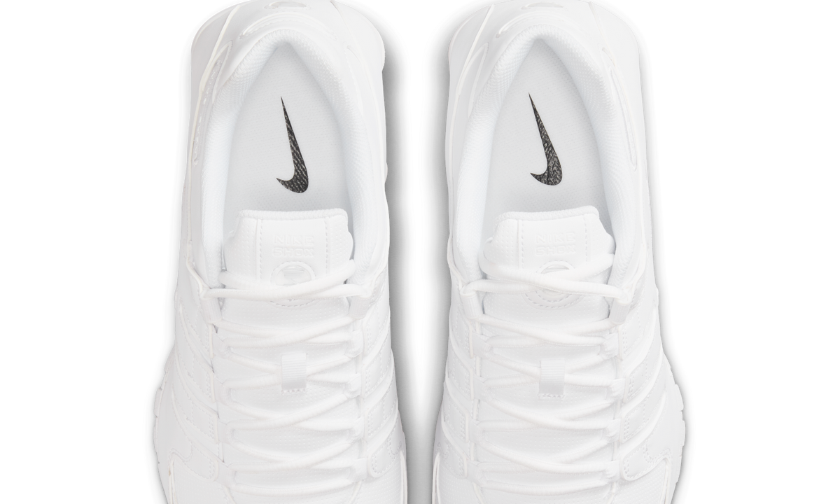 Overkicks - Nike Shox NZ Triple White (378341-128) - vista superior