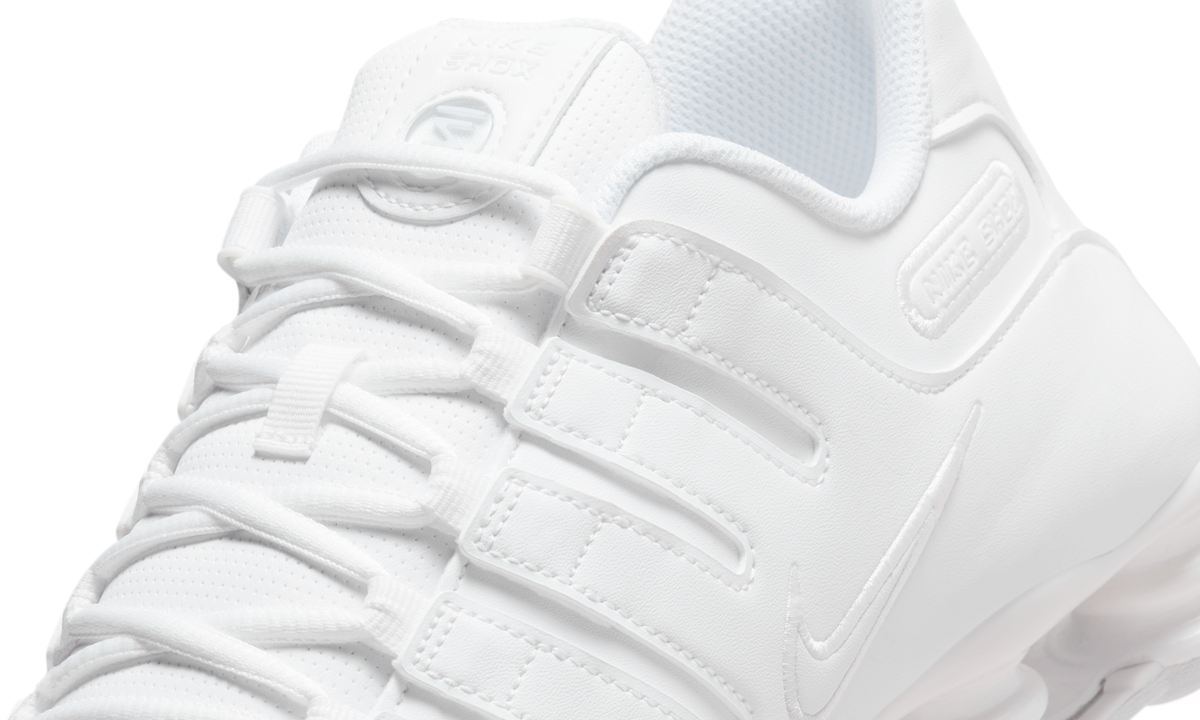 Overkicks - Nike Shox NZ Triple White (378341-128) - detalle lateral interior