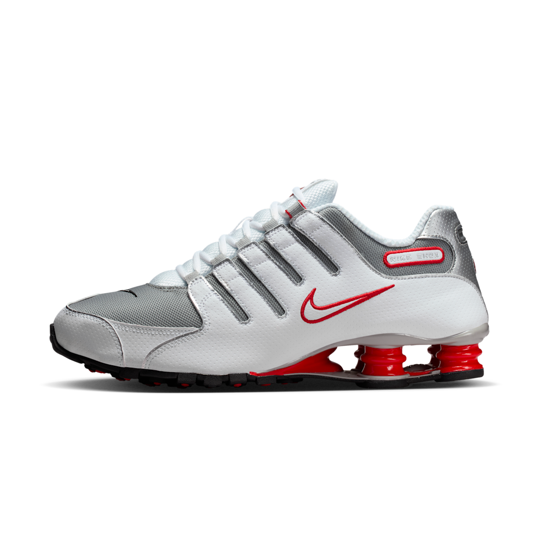 Overkicks - Nike Shox NZ White Red Metallic Silver (378341-104) - vista lateral