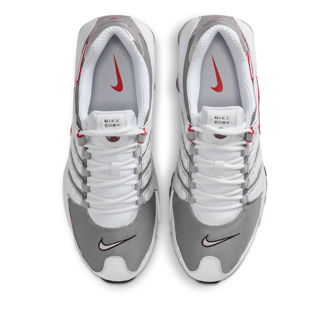 Overkicks - Nike Shox NZ White Red Metallic Silver (378341-104) - par completo