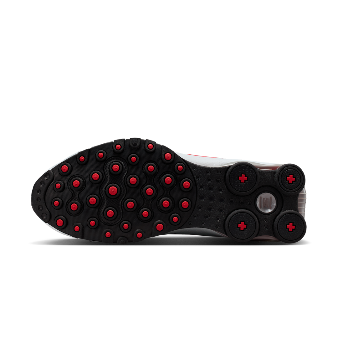 Overkicks - Nike Shox NZ White Red Metallic Silver (378341-104) - detalle suela