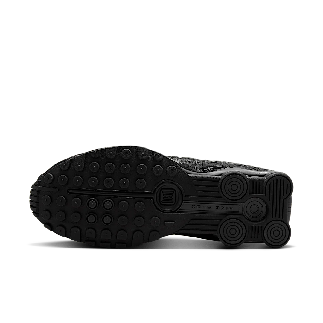 Overkicks - Nike Shox R4 Black Floral (HV0934-002) - detalle suela