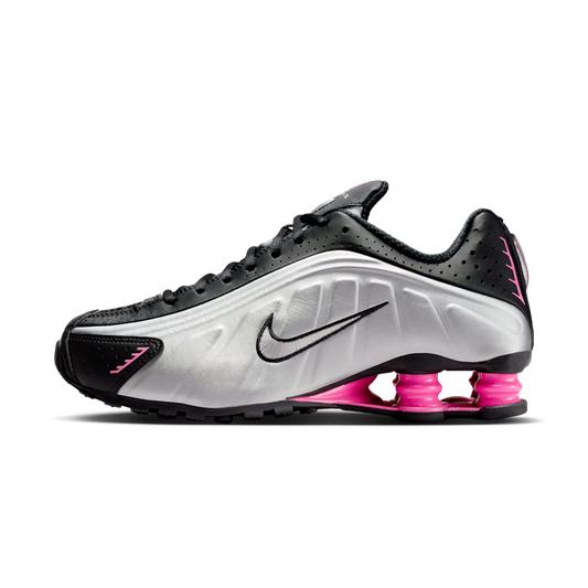 Overkicks - Nike Shox R4 Black Metallic Silver Pinksicle (Womens) (AR3565-012) - vista lateral