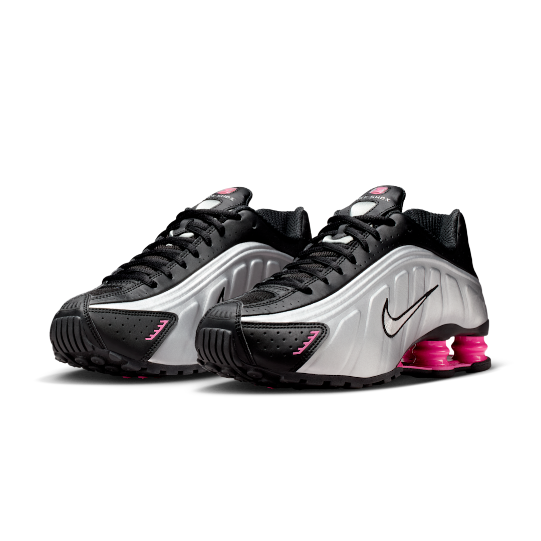 Overkicks - Nike Shox R4 Black Metallic Silver Pinksicle (Womens) (AR3565-012) - vista trasera