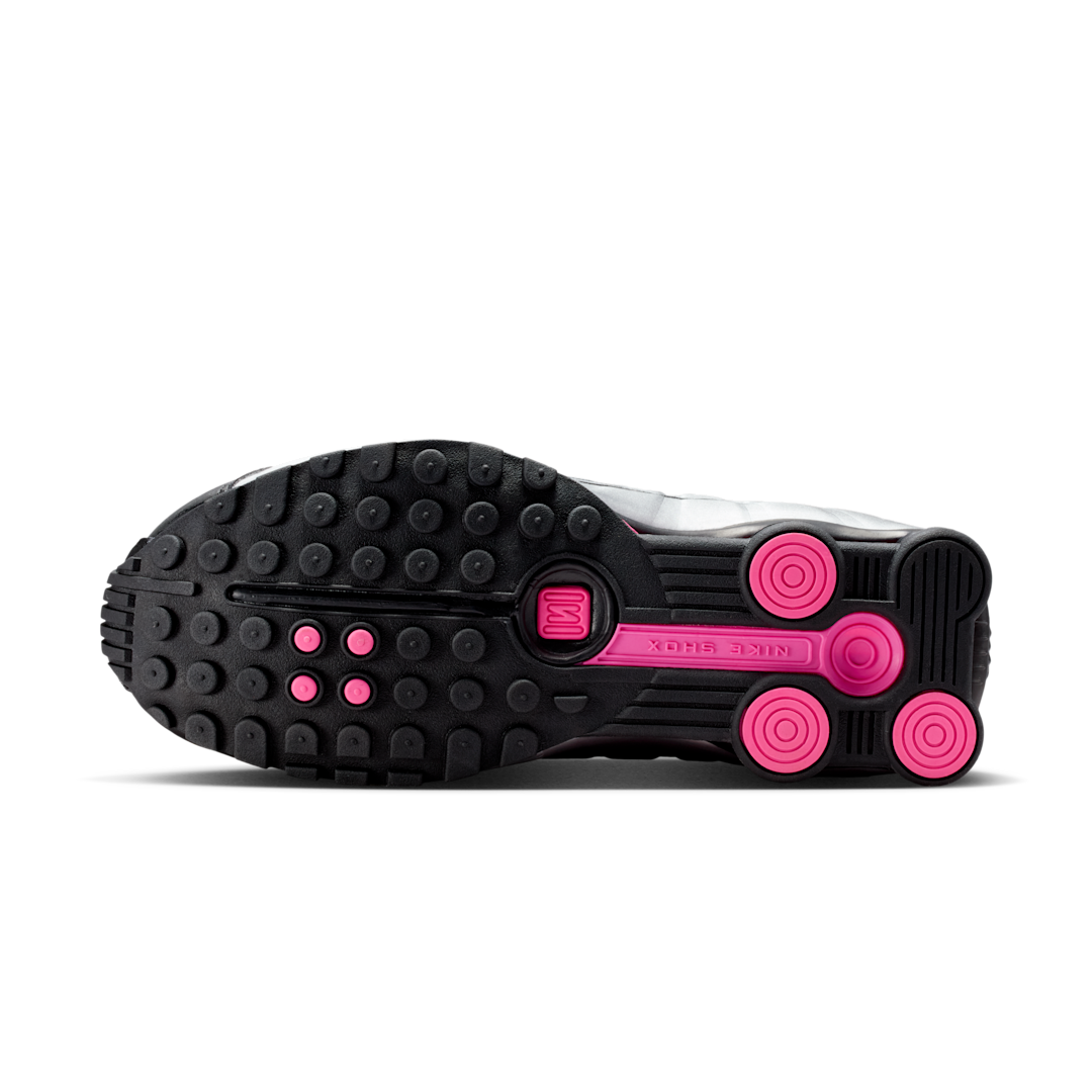 Overkicks - Nike Shox R4 Black Metallic Silver Pinksicle (Womens) (AR3565-012) - detalle suela