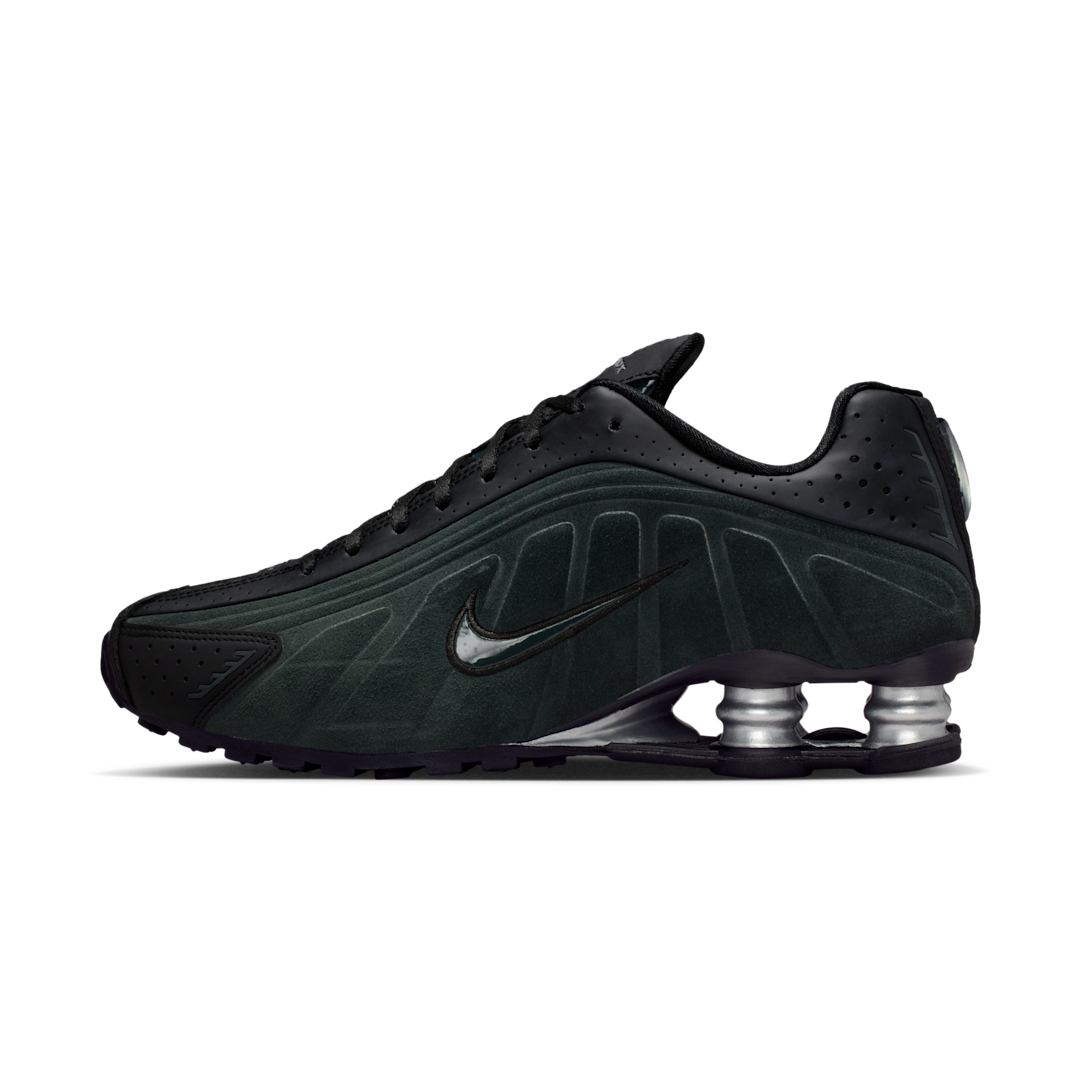 Overkicks - Nike Shox R4 Black Silver Seaweed (HQ7739-002) - vista lateral