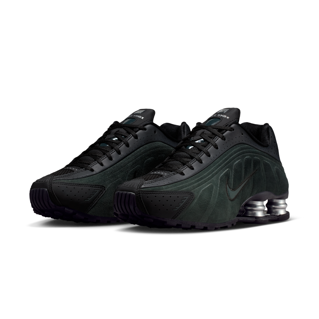 Overkicks - Nike Shox R4 Black Silver Seaweed (HQ7739-002) - vista trasera