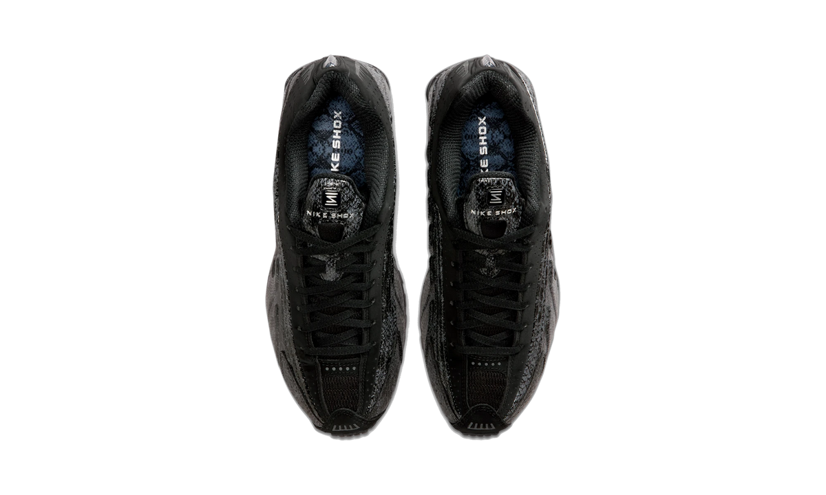 Overkicks - Nike Shox R4 Black Snakeskin (IM6050-001) - vista superior
