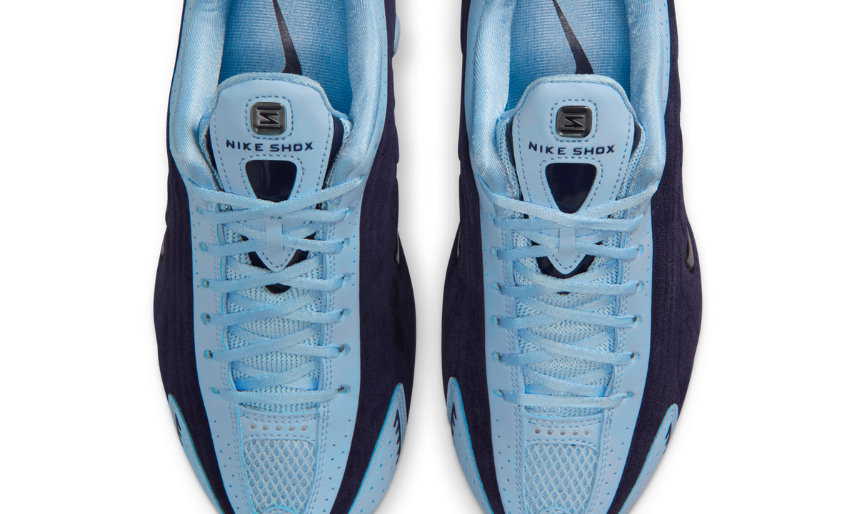 Overkicks - Nike Shox R4 Imperial Purple Celestine Blue (HQ7739-500) - vista superior