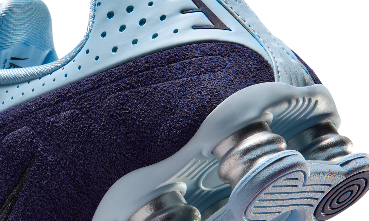 Overkicks - Nike Shox R4 Imperial Purple Celestine Blue (HQ7739-500) - detalle