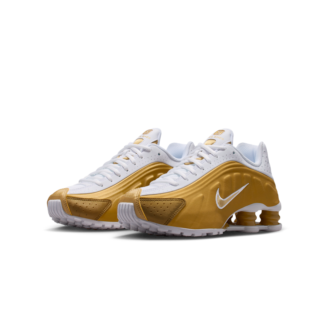 Overkicks - Nike Shox R4 Metallic Gold White (GS) (CW2626-700) - imagen 2