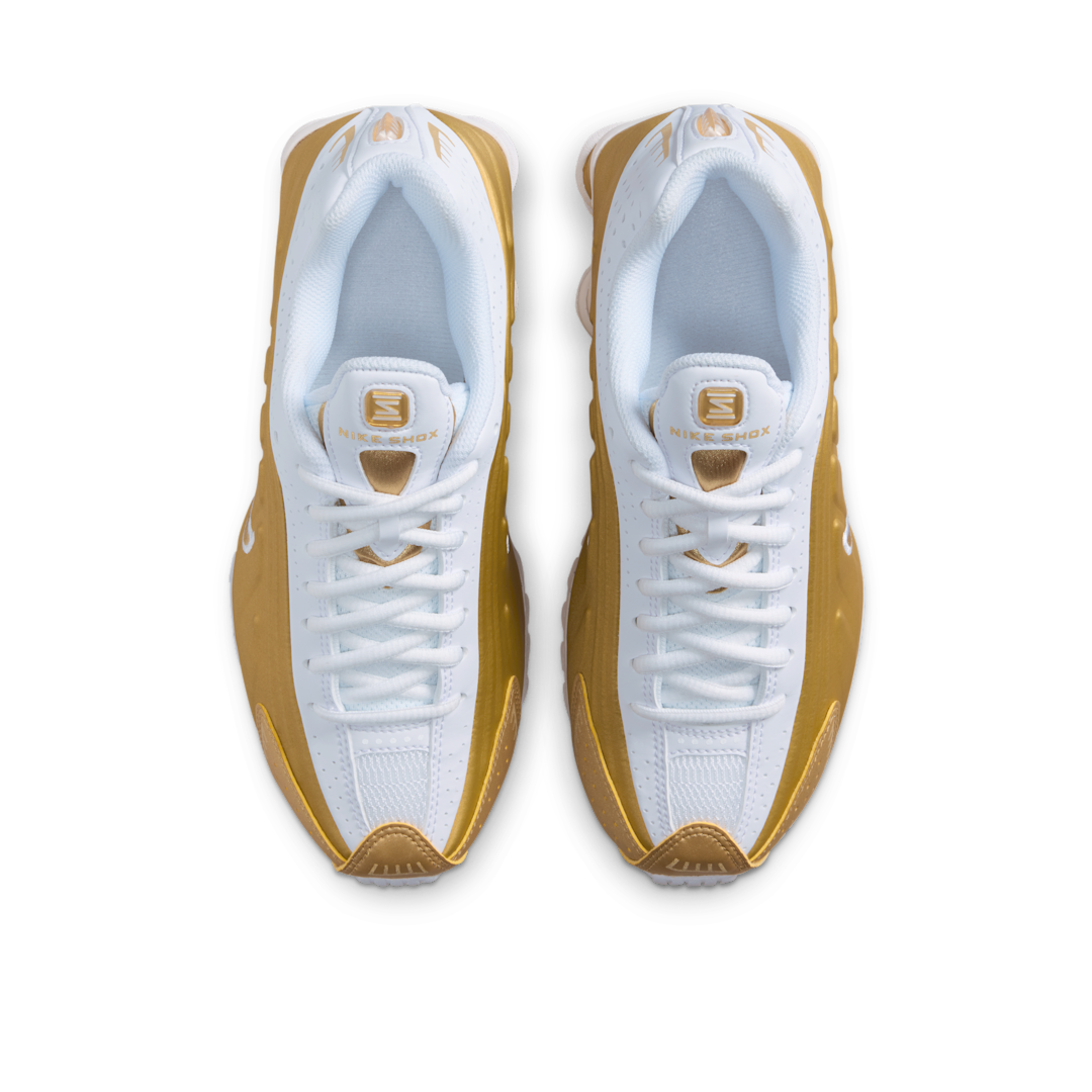 Overkicks - Nike Shox R4 Metallic Gold White (GS) (CW2626-700) - imagen 3