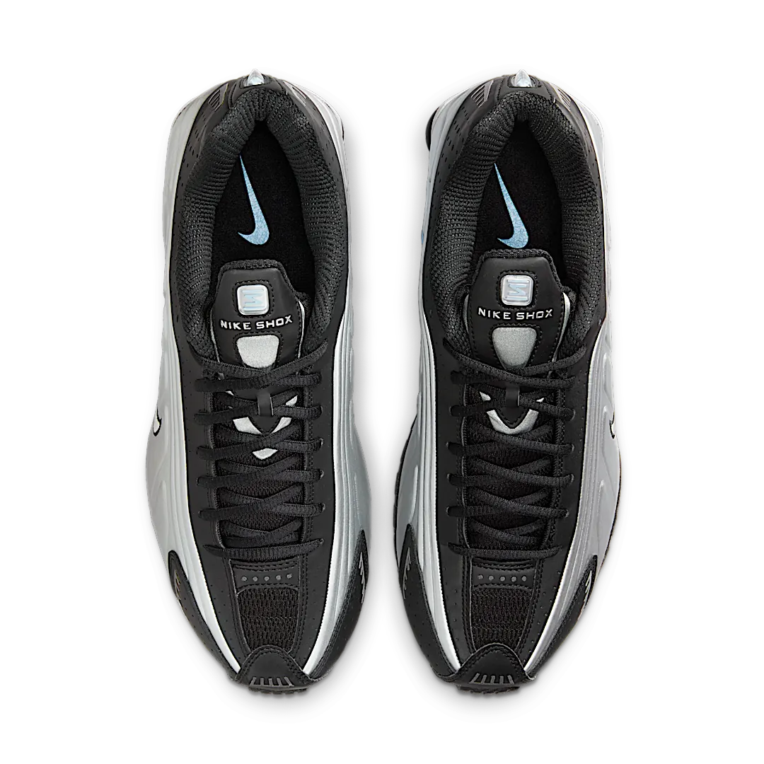 Overkicks - Nike Shox R4 Metallic Silver Black Psychic Blue (HQ1988-004) - par completo