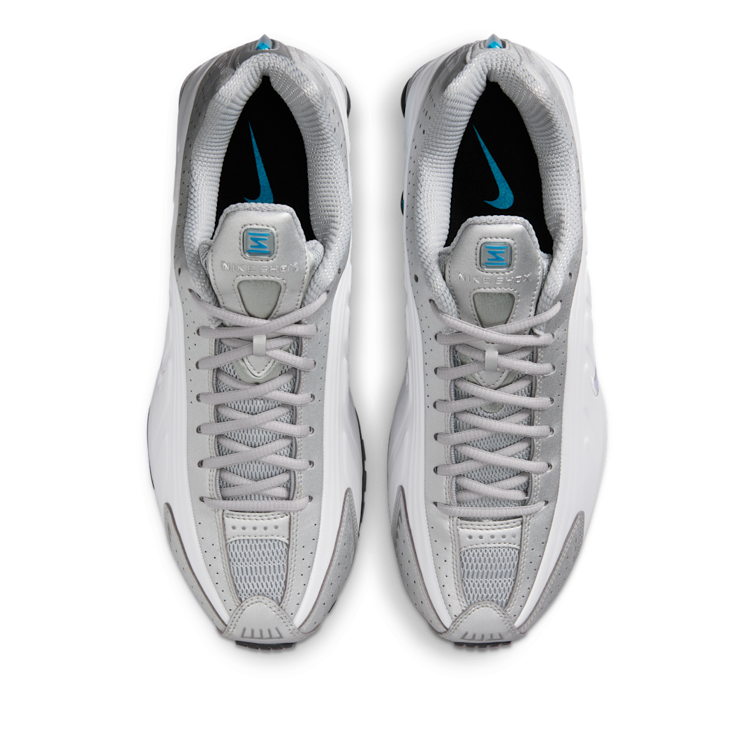 Overkicks - Nike Shox R4 Metallic Silver White Blue Lagoon (HQ1988-005) - par completo