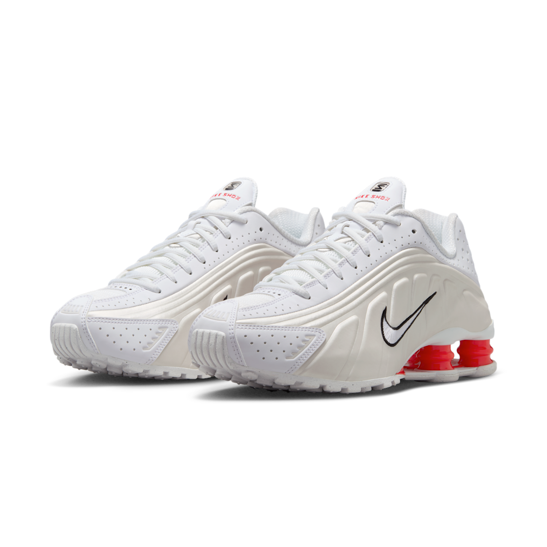 Overkicks - Nike Shox R4 White Phantom Picante Red (AR3565-103) - vista trasera