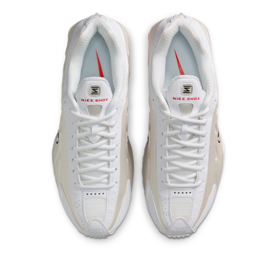 Overkicks - Nike Shox R4 White Phantom Picante Red (AR3565-103) - par completo