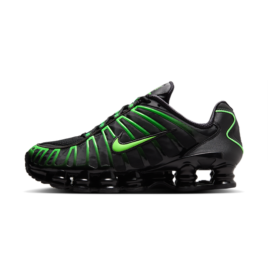Overkicks - Nike Shox TL Black Green Strike (AV3595-012) - vista lateral