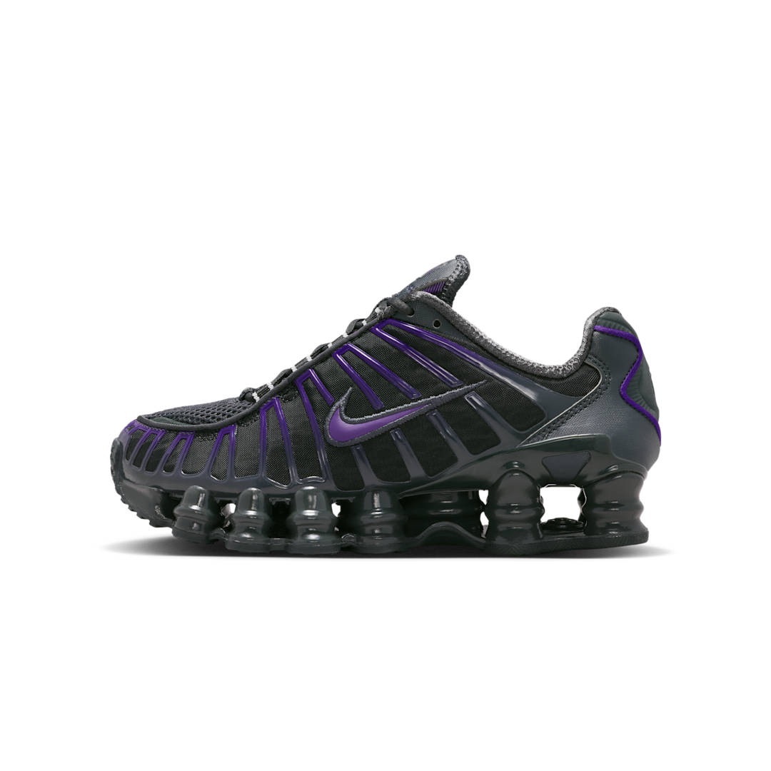 Overkicks - Nike Shox TL Dark Smoke Grey Court Purple (GS) (IO4645-002) - vista lateral