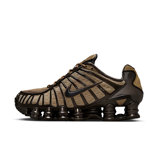 Overkicks - Nike Shox TL Khaki Ironstone Off Noir (Womens) (AR3566-201) - vista lateral